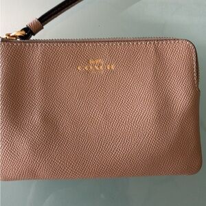 Coach Blush Leather Wristlet